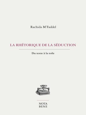 cover image of La rhétorique de la séduction